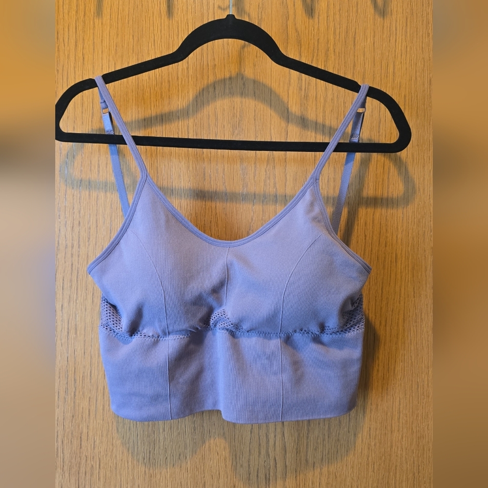 3XL Purple Light Support Bralette Removable Pads Netting Accents EUC Worn Once